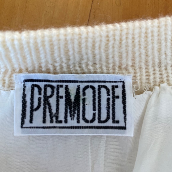 Vintage Premode Wool Beaded Cardigan Jacket (M) I Pearl & Gold Bead Embellished - Picture 8 of 11